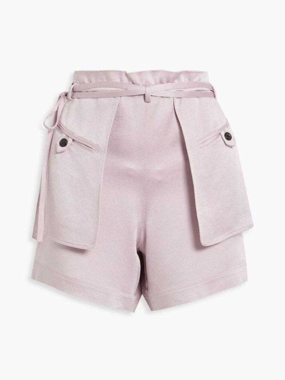 Valentino Garavani Valentino Silk Blend Belted Shorts – Lilac – Made in Italy – Size 38