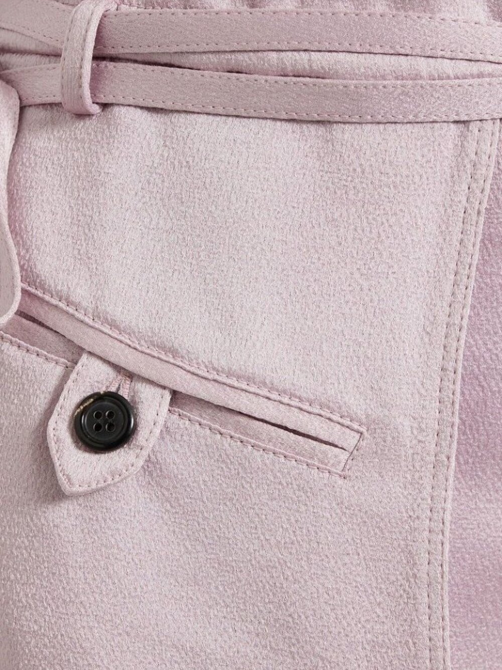 Valentino Garavani Valentino Silk Blend Belted Shorts – Lilac – Made in Italy – Size 42